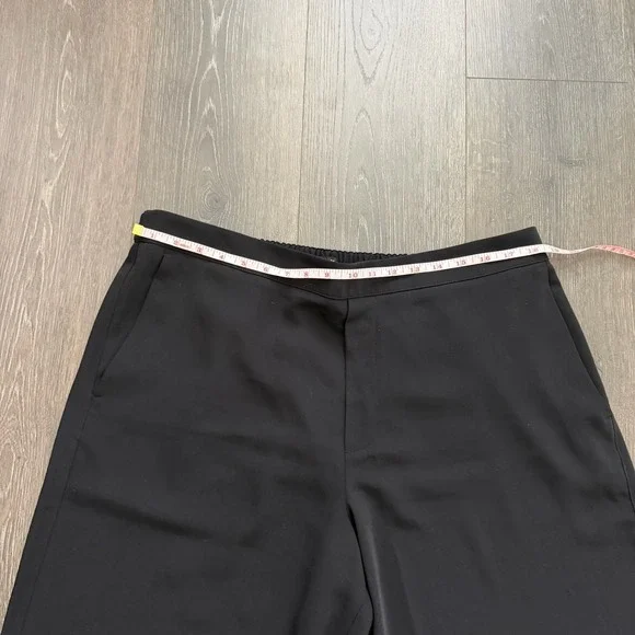 Madewell Pull-On Straight Pants Crepe Black Elastic Waist Drapey Relaxed XL Work - Picture 4 of 7